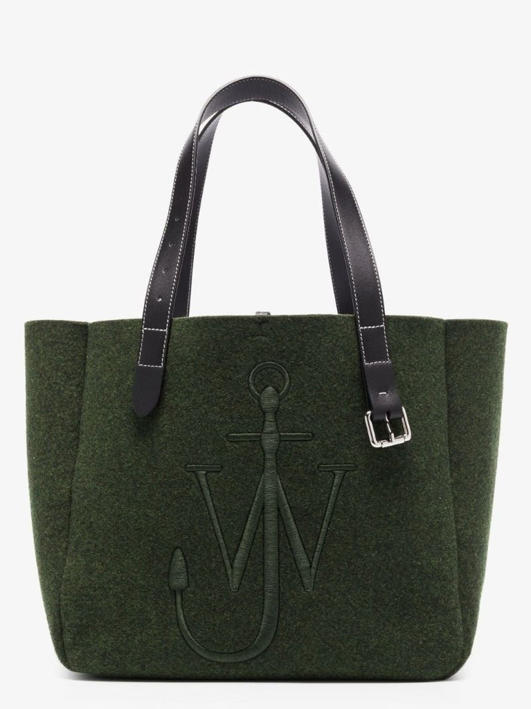 Green Anchor Felt Tote Bag