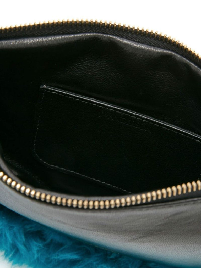 Black Bumper Moon Leather Shoulder Bag