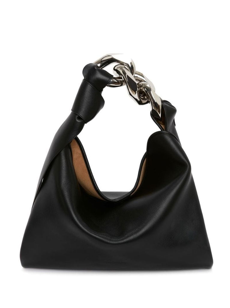 Black Small Chain Leather Shoulder Bag
