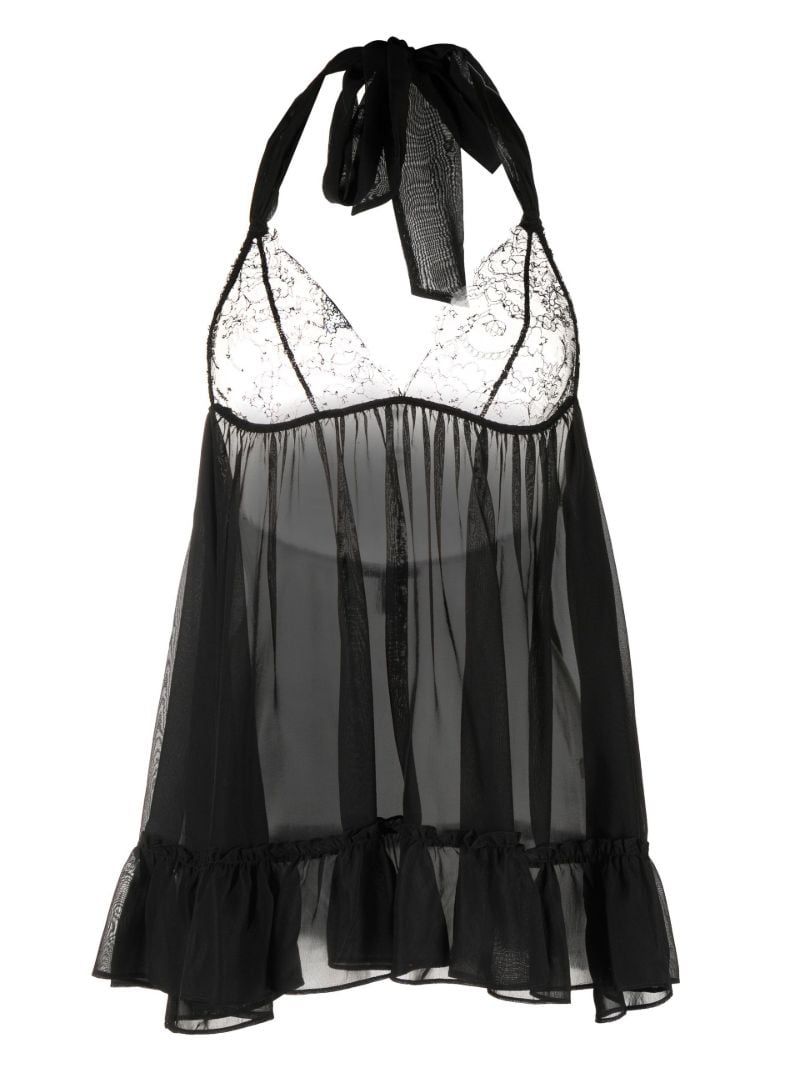 Black Cadeau Lace Nightdress