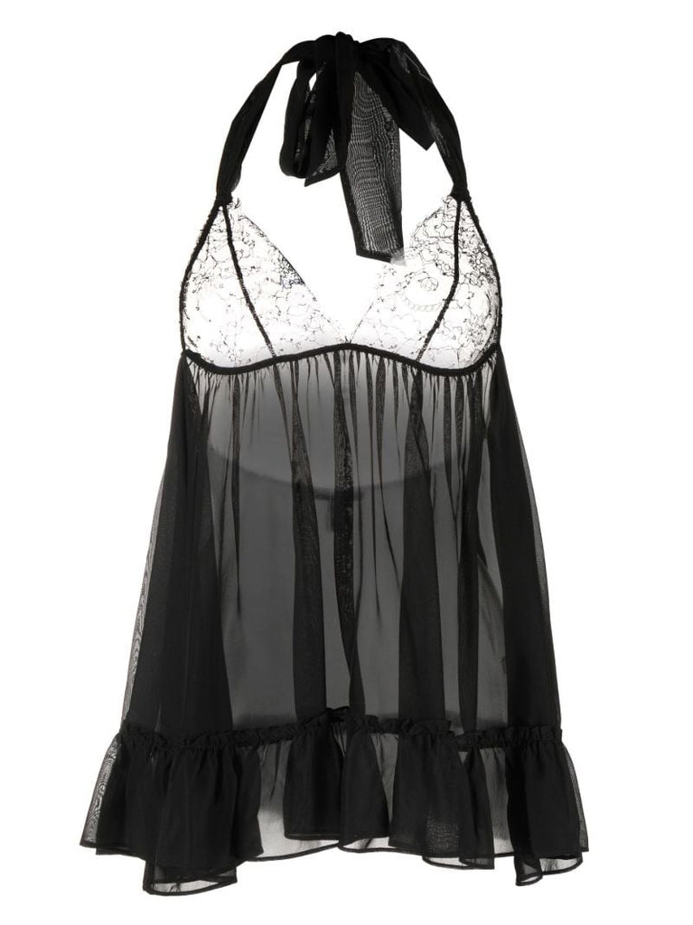 Black Cadeau Lace Nightdress