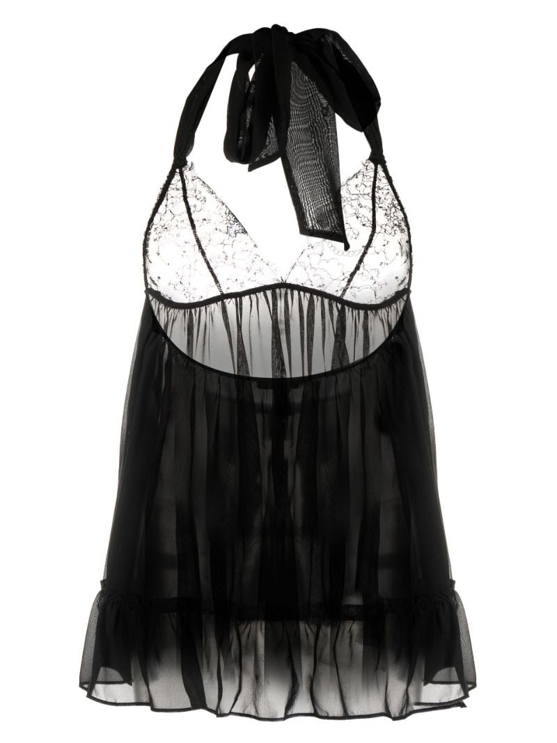 Black Cadeau Lace Nightdress