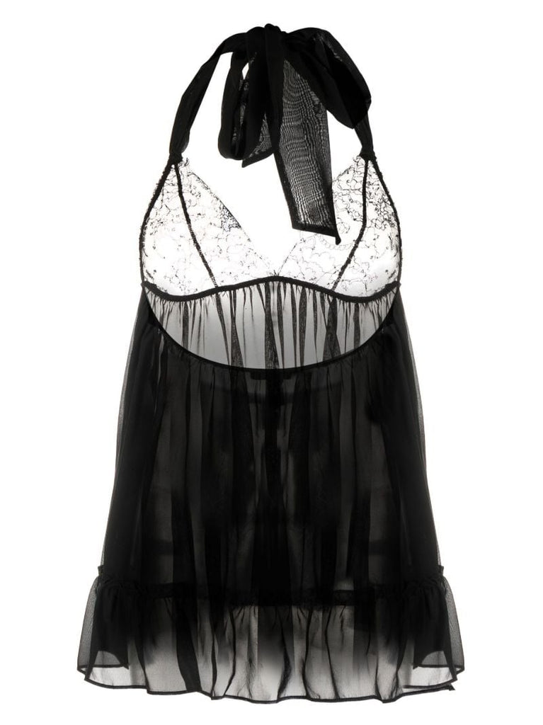 Black Cadeau Lace Nightdress