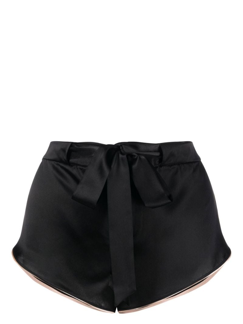 Black Silk Pyjama Shorts