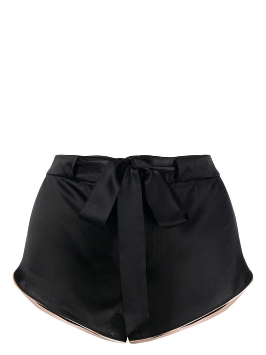 Black Silk Pyjama Shorts
