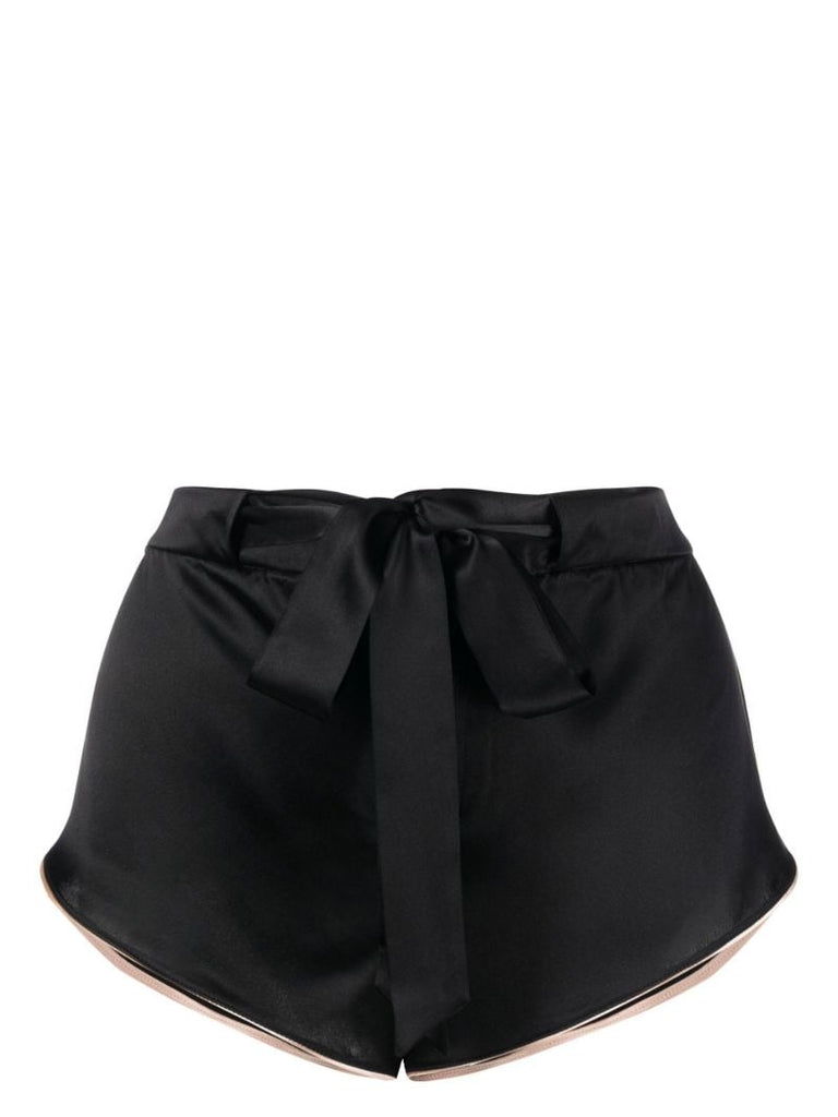 Black Silk Pyjama Shorts