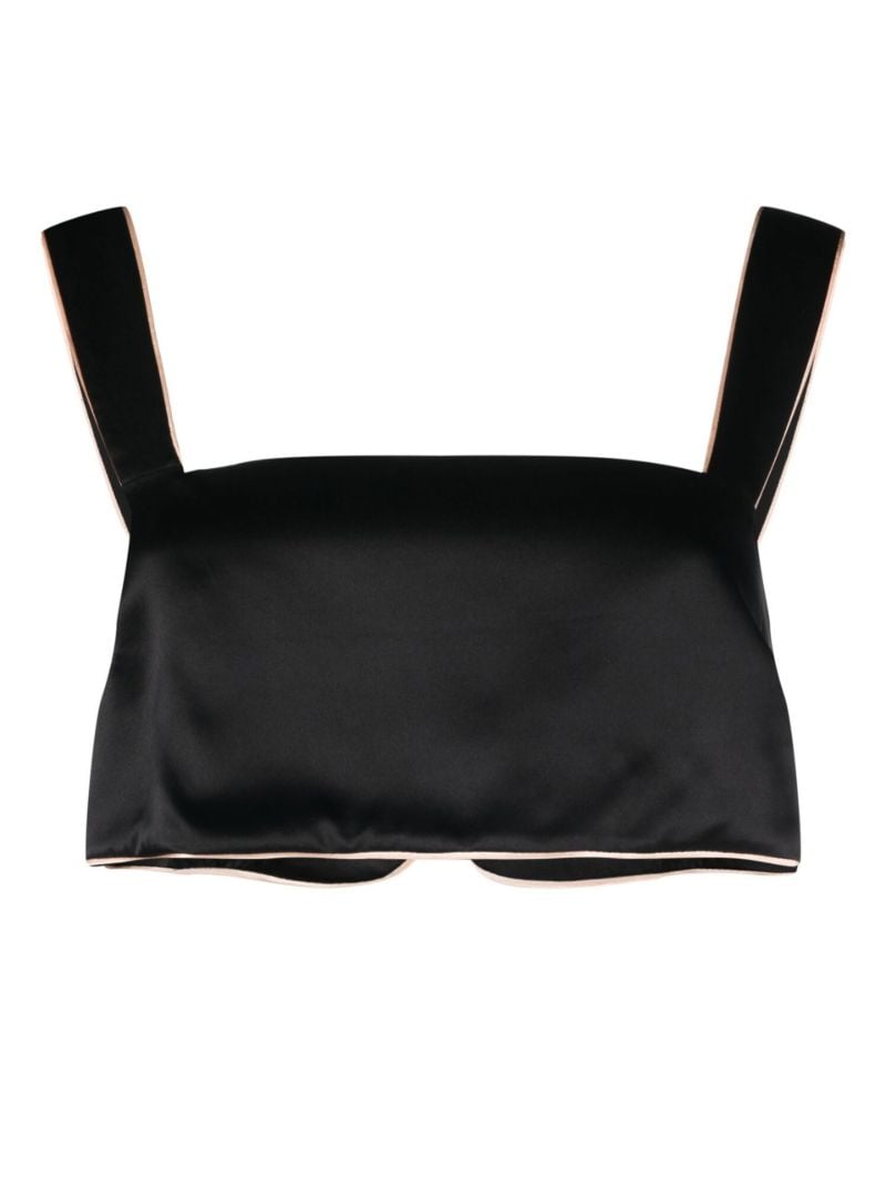 Black Silk Pyjama Top