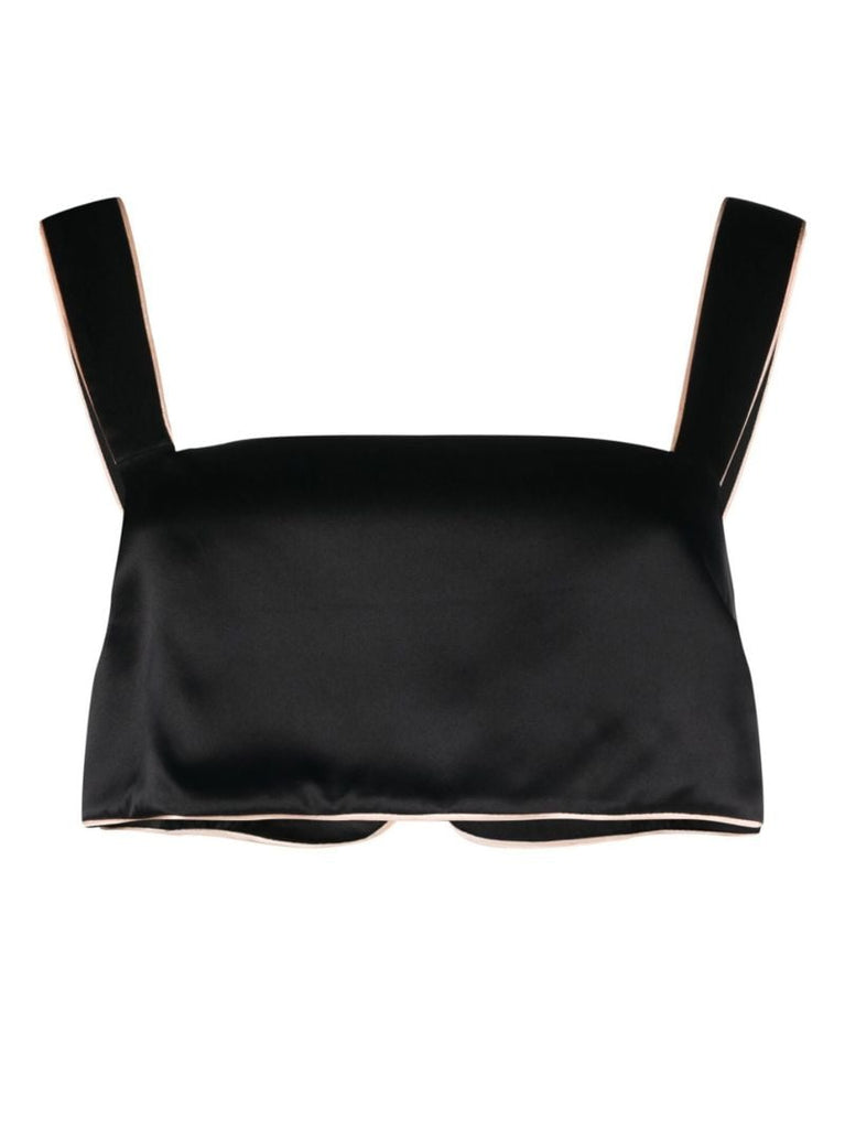 Black Silk Pyjama Top