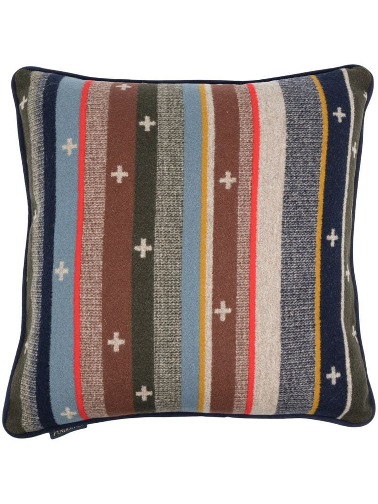 Brown Scout Stripe Jacquard Pillow