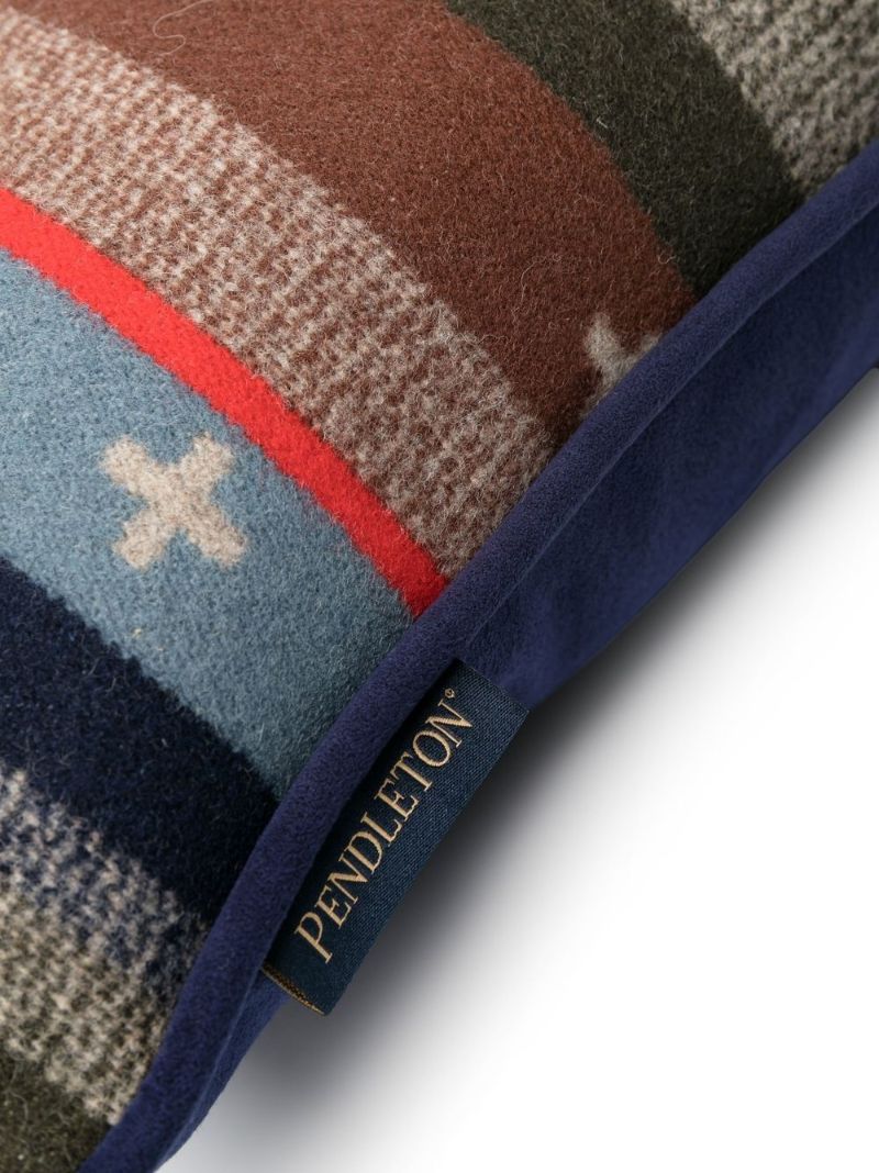 Brown Scout Stripe Jacquard Pillow