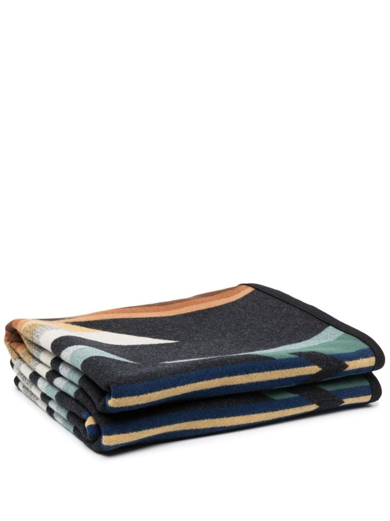 Black Wyeth Trail Printed Blanket