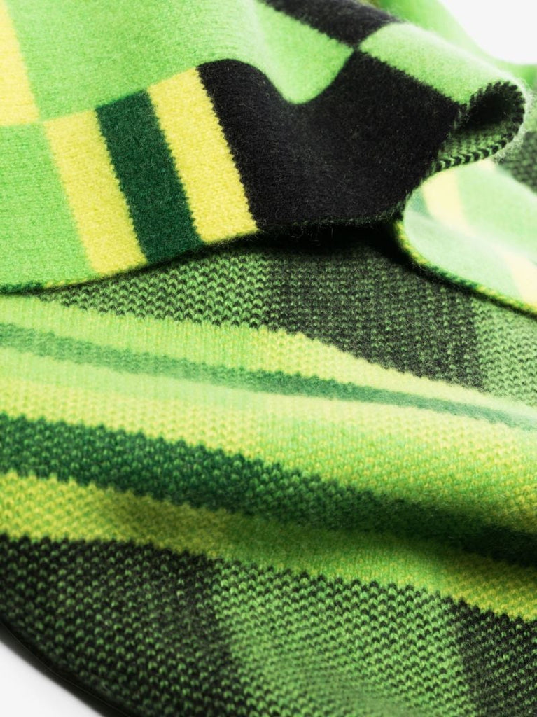 Green Checked Cashmere Blanket