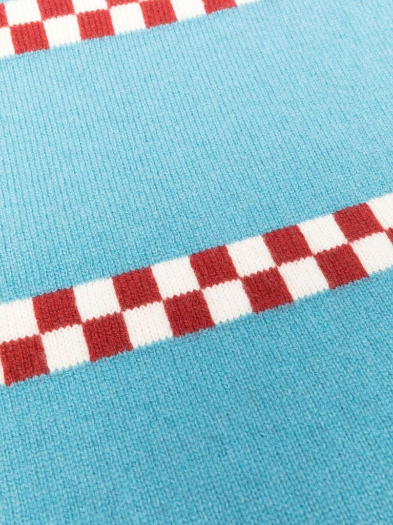 Blue Speed Check Cashmere Blanket