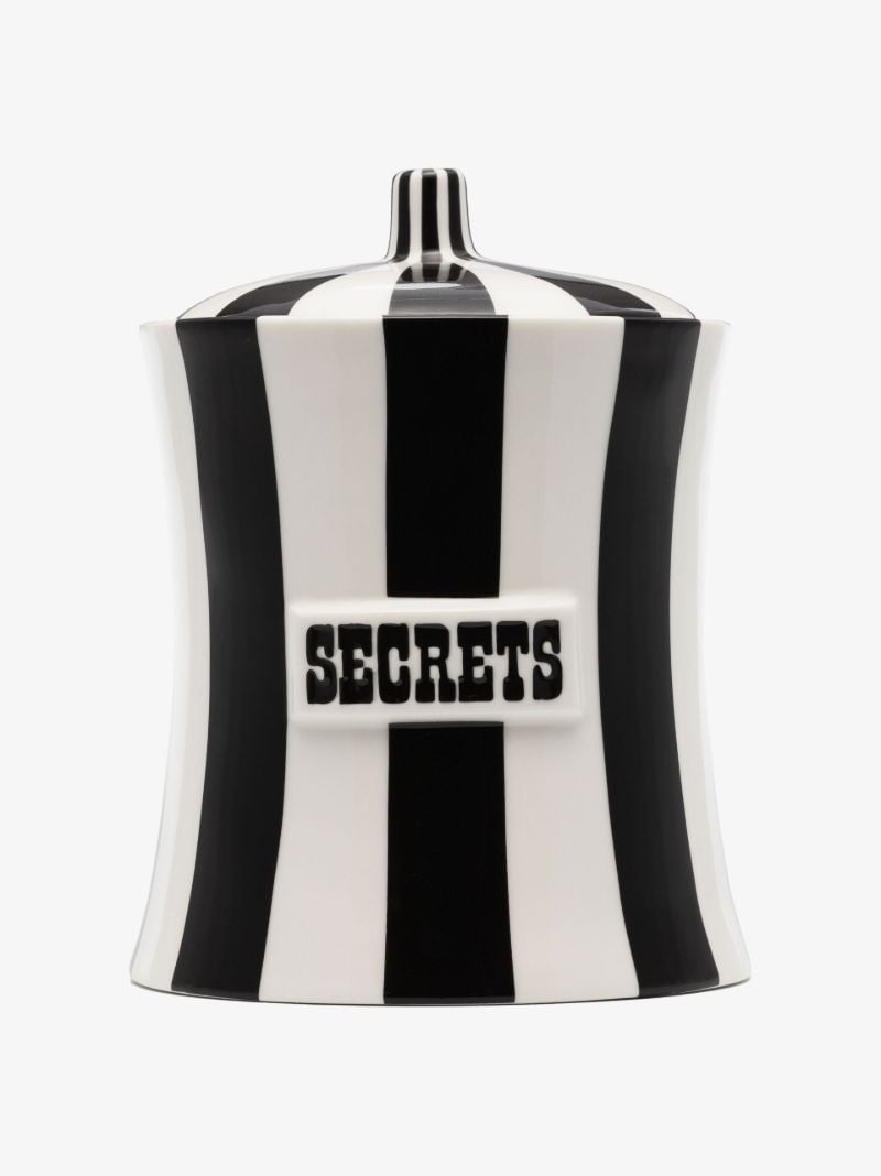 Black and White Vice Secrets Ceramic Canister