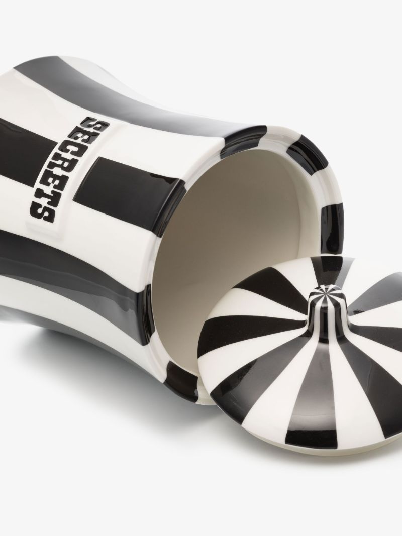 Black and White Vice Secrets Ceramic Canister