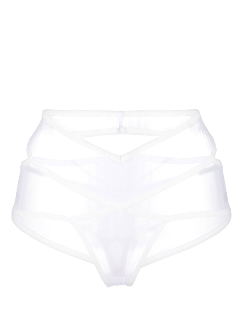 White Mafalda Cut-out Briefs