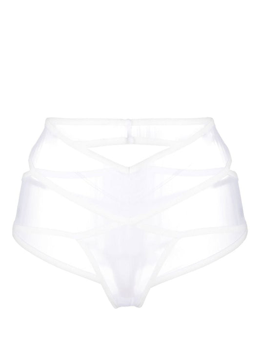 White Mafalda Cut-out Briefs