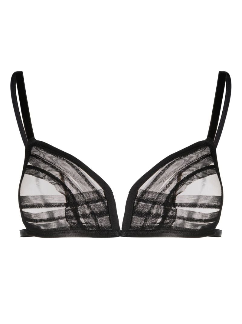 Black Linguine Triangle Bra