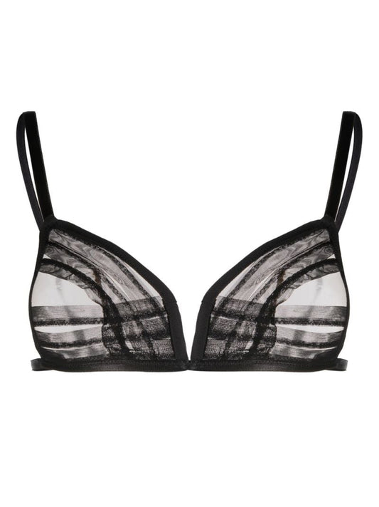 Black Linguine Triangle Bra