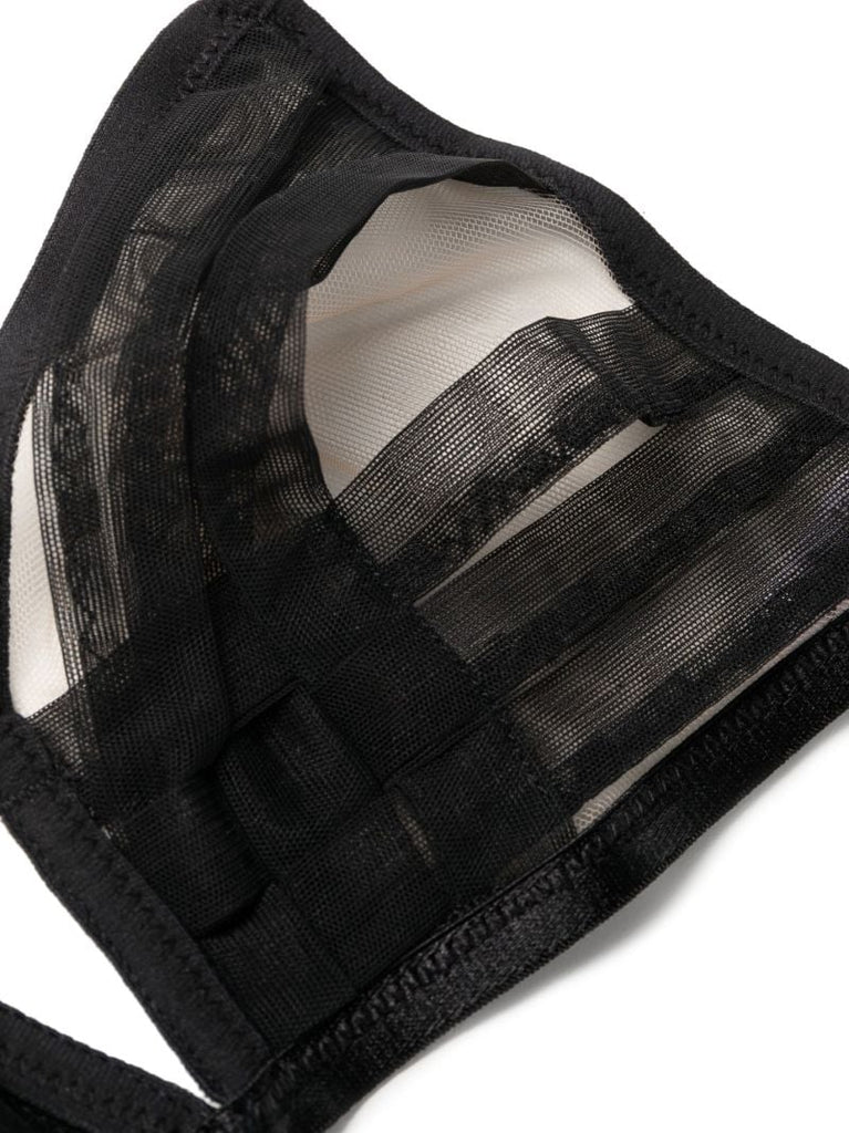 Black Linguine Triangle Bra
