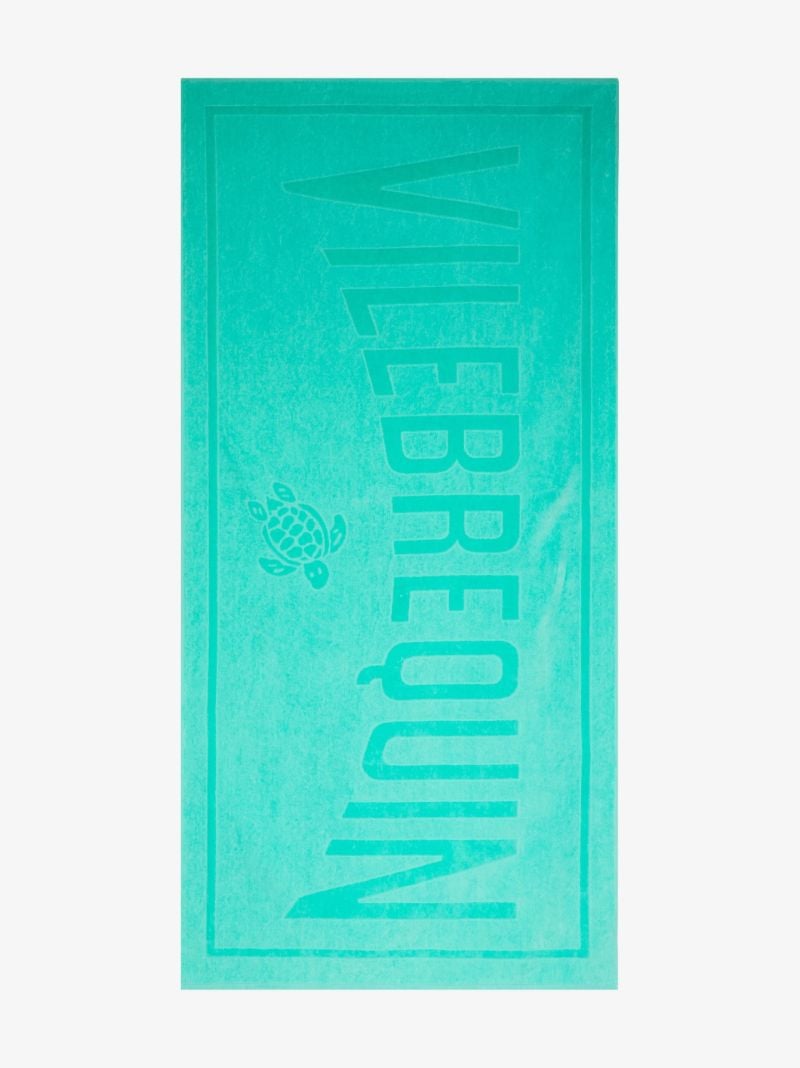 Green Logo Jacquard Cotton Towel