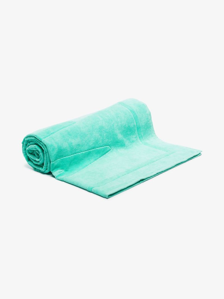 Green Logo Jacquard Cotton Towel