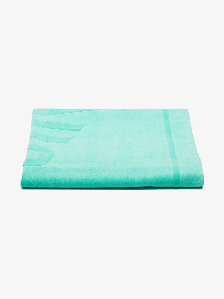 Green Logo Jacquard Cotton Towel