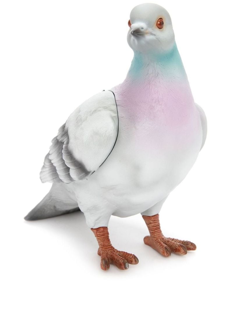 Grey Pigeon Clutch Bag