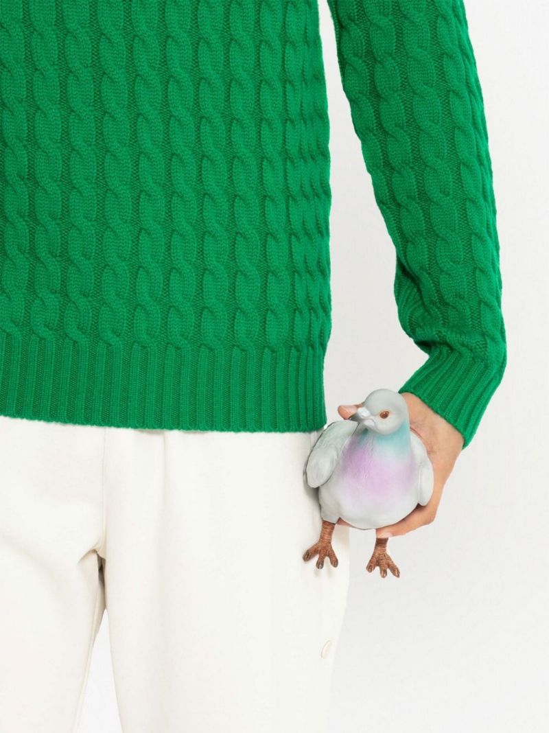 Grey Pigeon Clutch Bag
