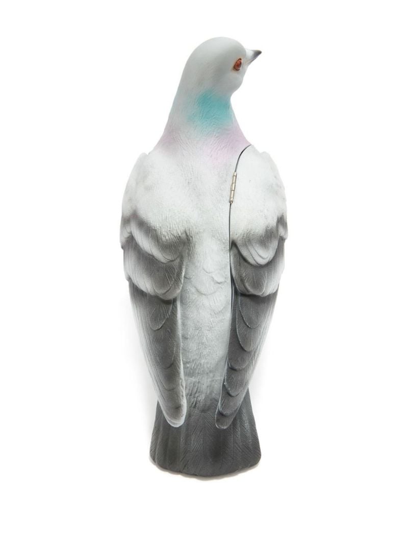 Grey Pigeon Clutch Bag