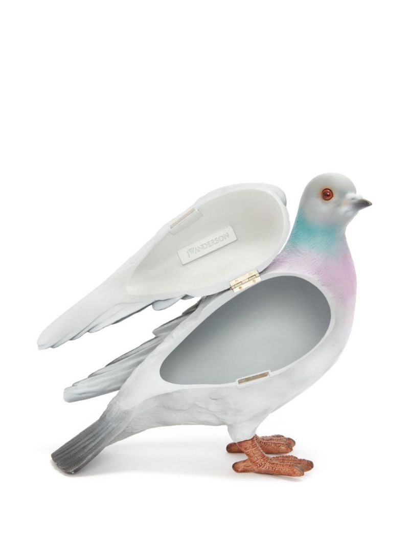 Grey Pigeon Clutch Bag