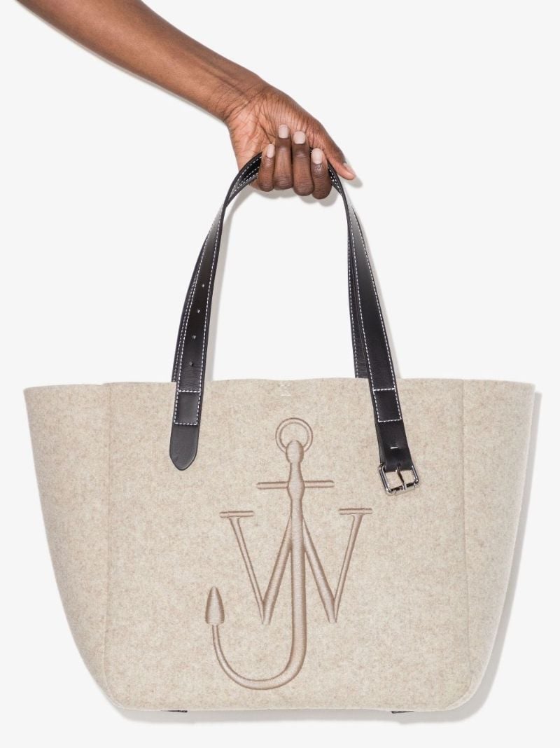 Neutral Anchor Felt Tote Bag
