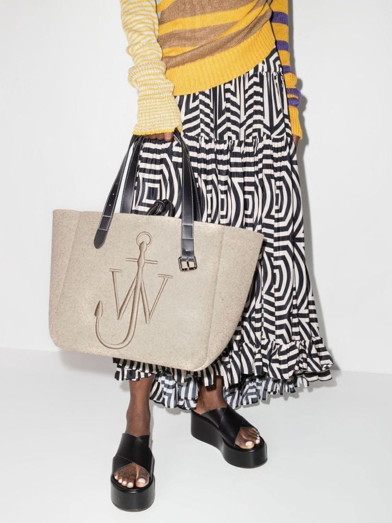Neutral Anchor Felt Tote Bag