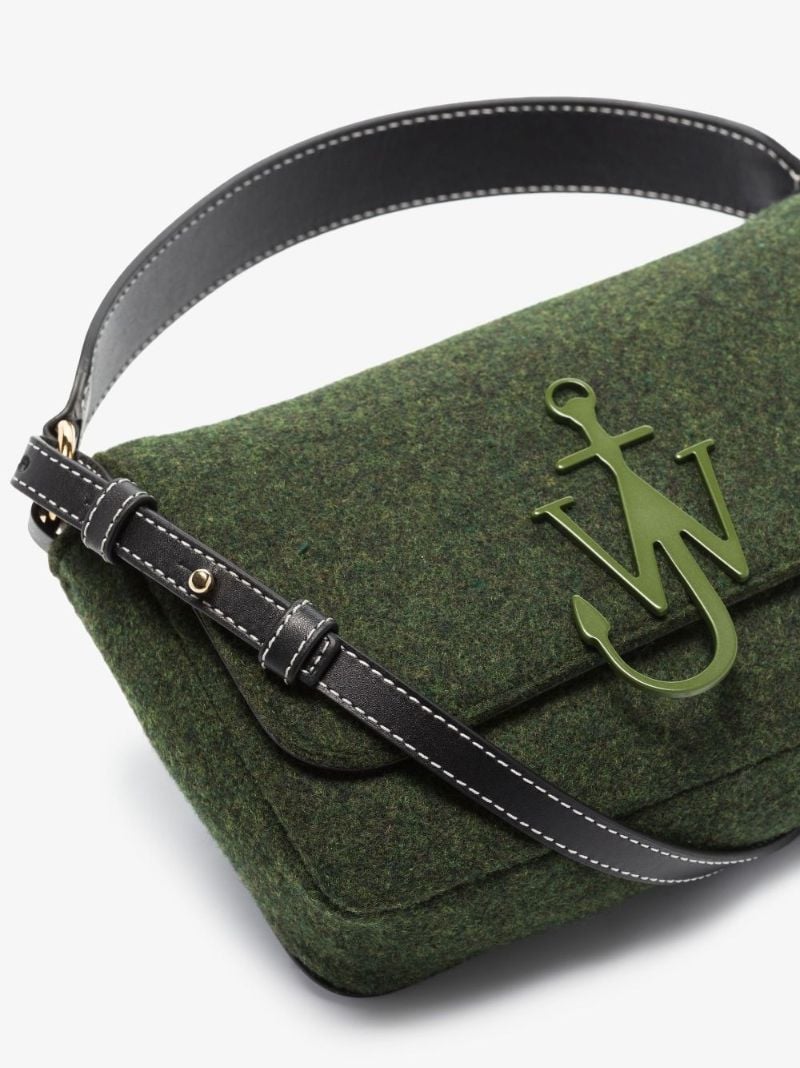 Green Anchor Felt Shoulder Bag