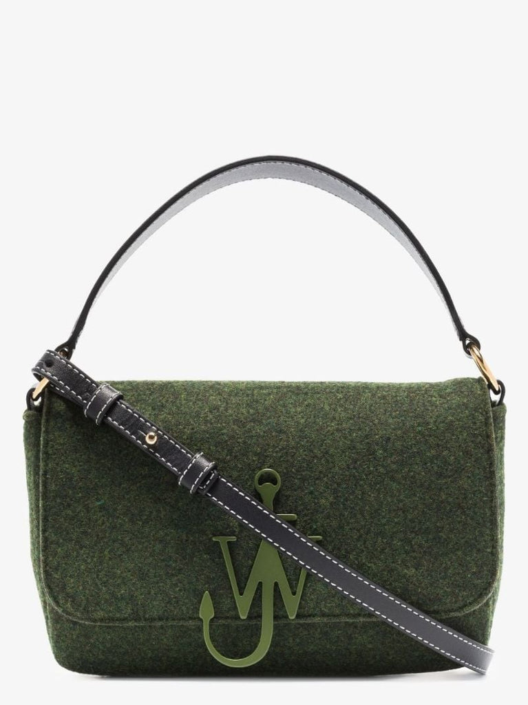 Green Anchor Felt Shoulder Bag