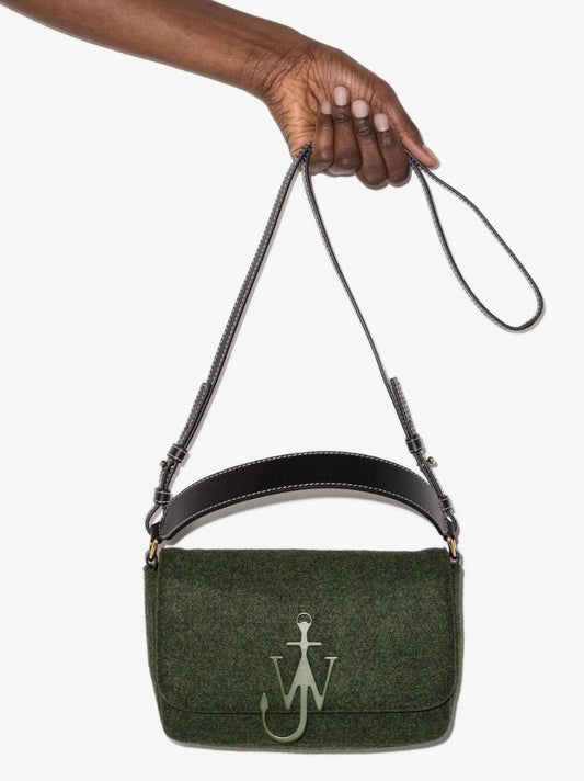 Green Anchor Felt Shoulder Bag