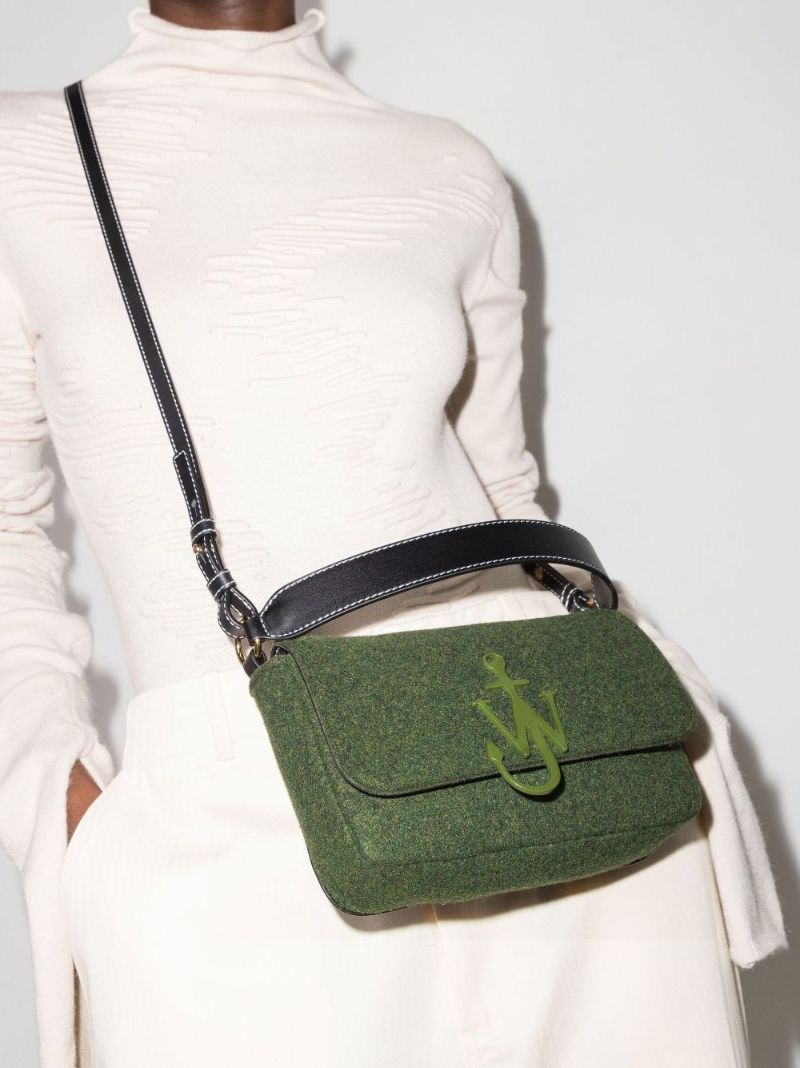 Green Anchor Felt Shoulder Bag