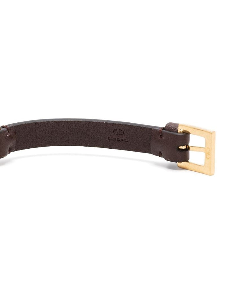 Brown Vlogo Leather Bracelet