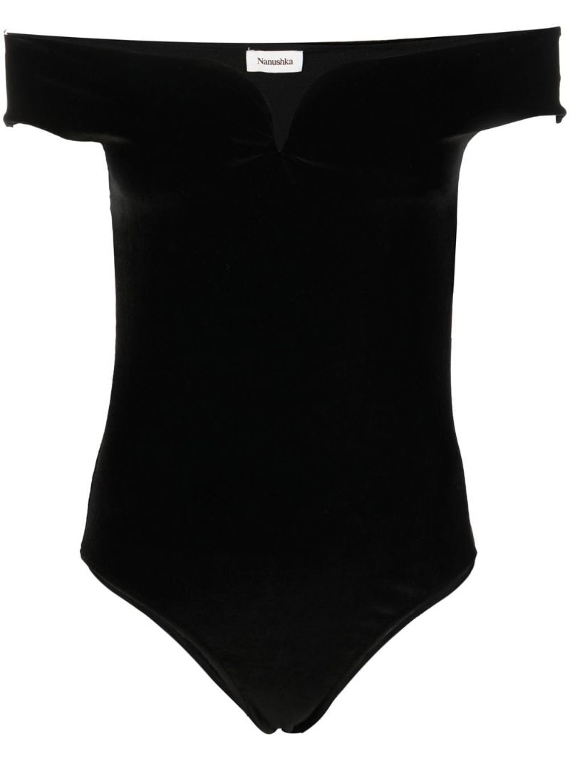 Black Off-shoulder Bodysuit