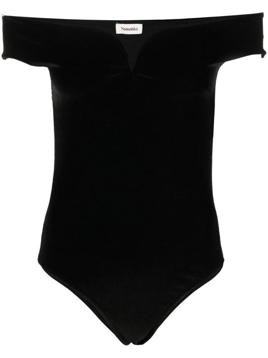 Black Off-shoulder Bodysuit