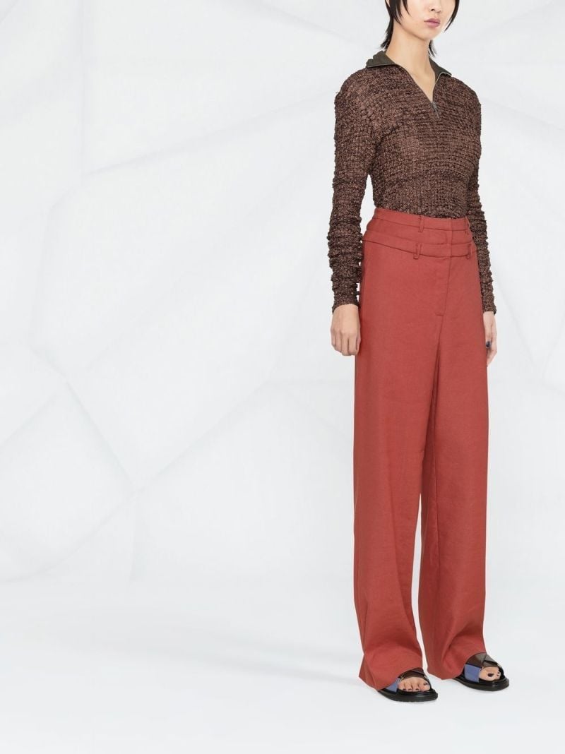 Brown Flora Textured Top