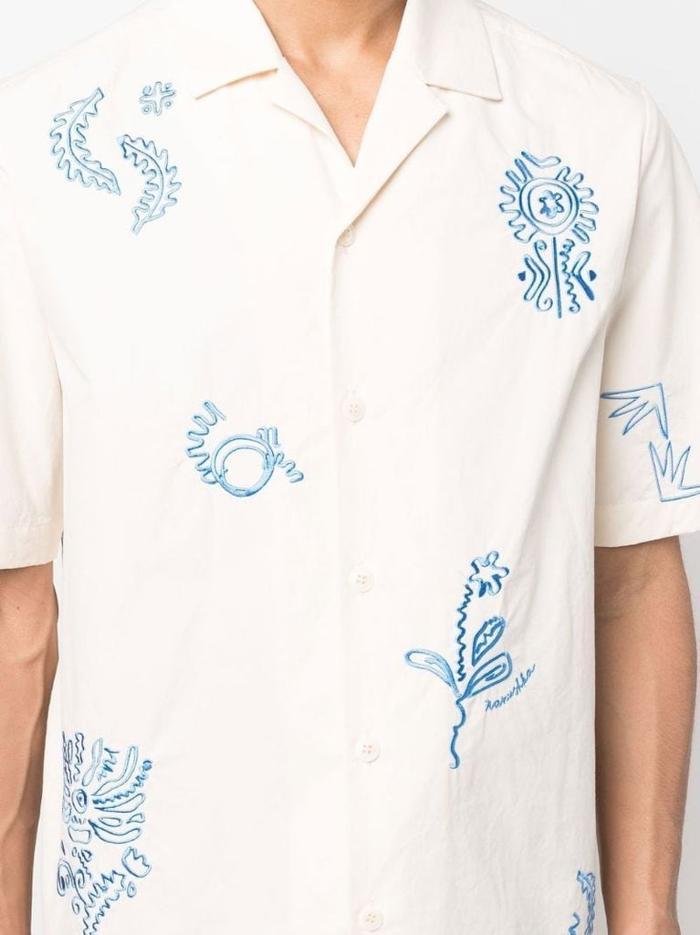 White Bodil Embroidered Shirt