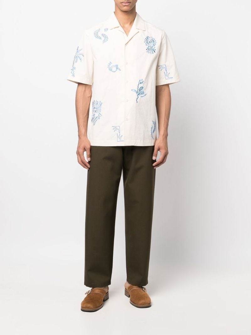 White Bodil Embroidered Shirt