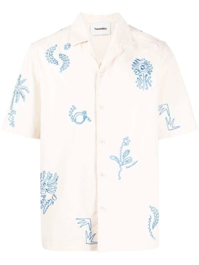 White Bodil Embroidered Shirt