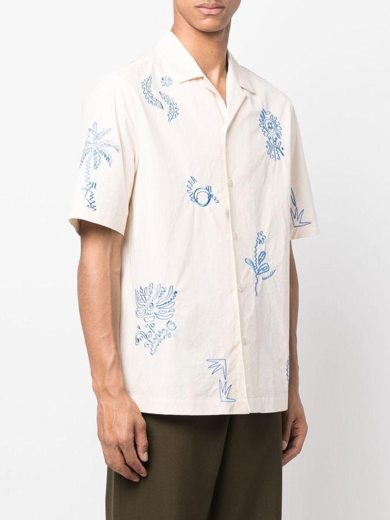 White Bodil Embroidered Shirt