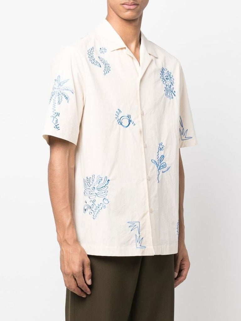 White Bodil Embroidered Shirt