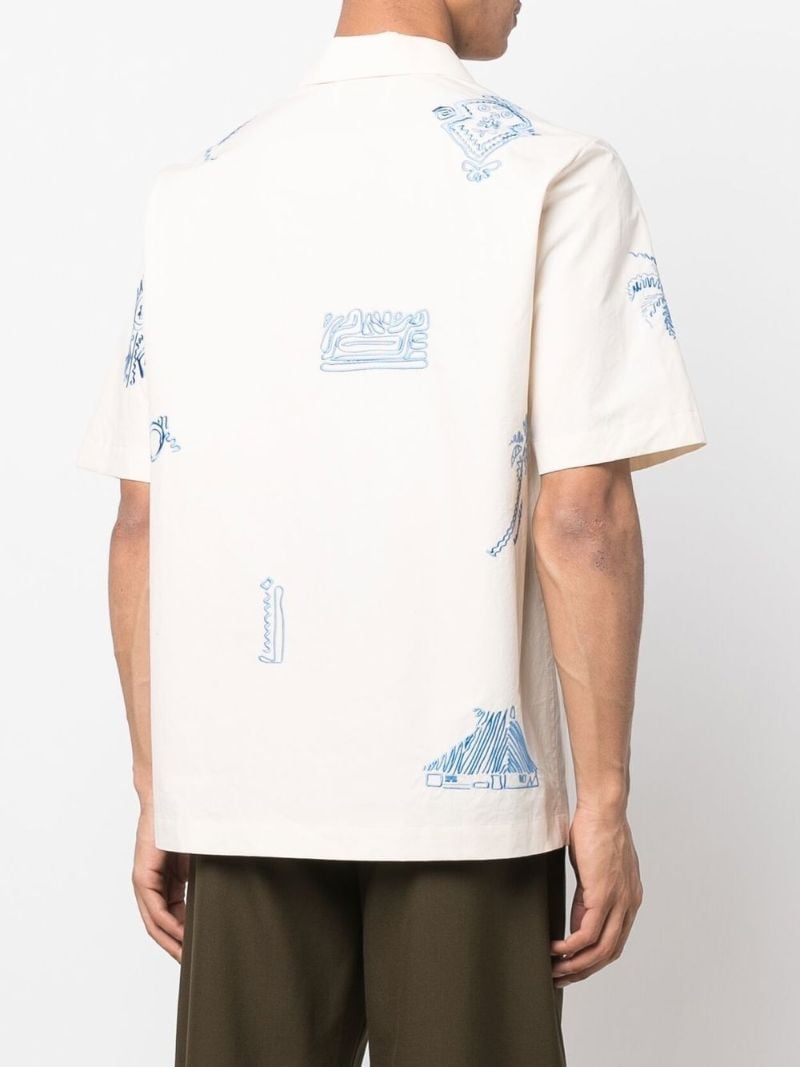 White Bodil Embroidered Shirt