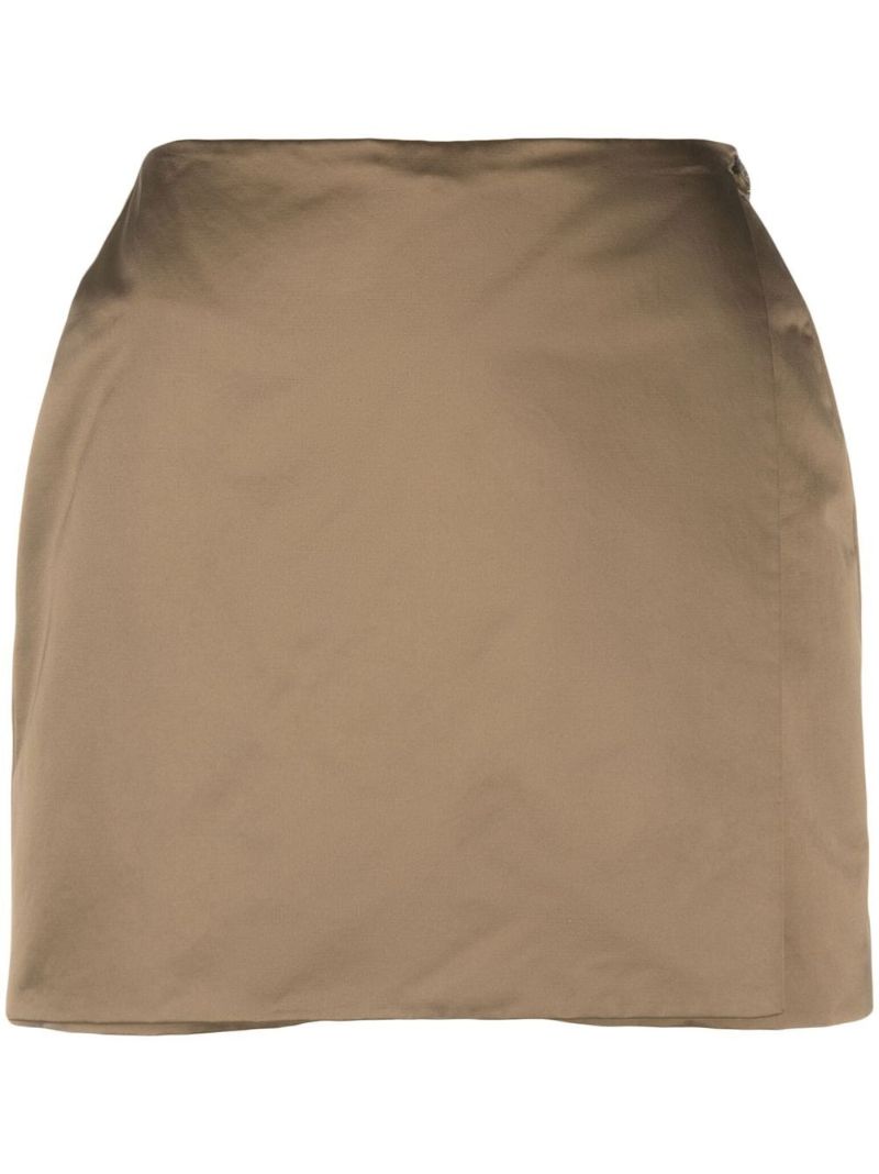 Brown Wrap Front Skort