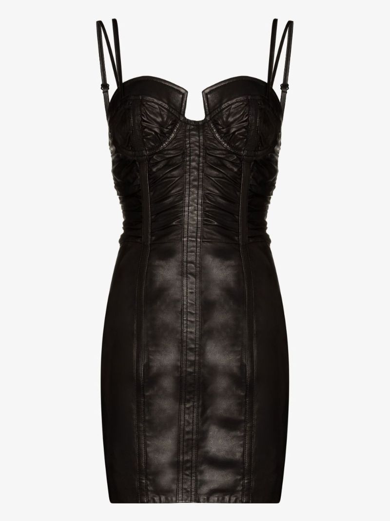 Black Leather Mini Dress