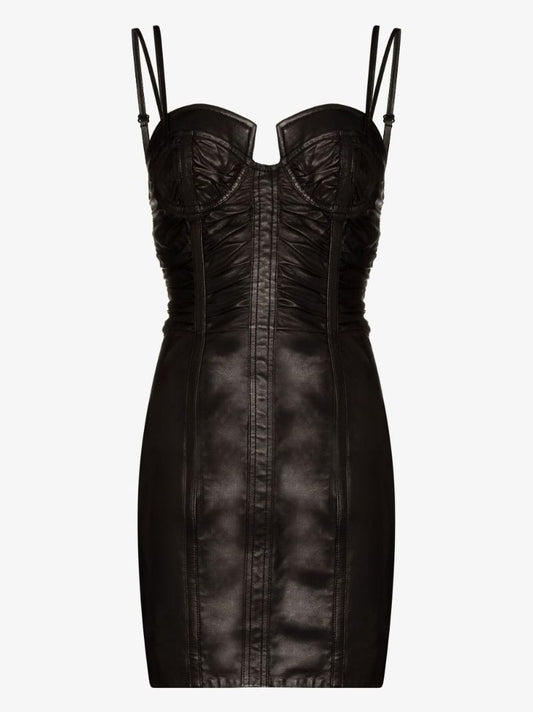 Black Leather Mini Dress